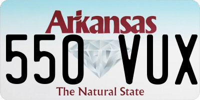 AR license plate 550VUX