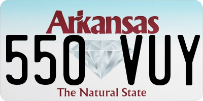 AR license plate 550VUY