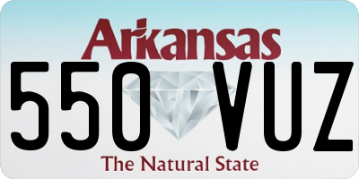 AR license plate 550VUZ