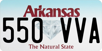AR license plate 550VVA