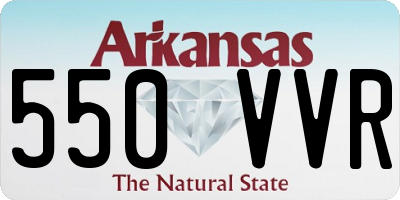 AR license plate 550VVR