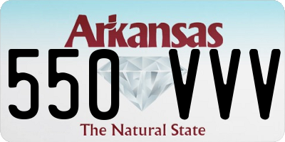 AR license plate 550VVV