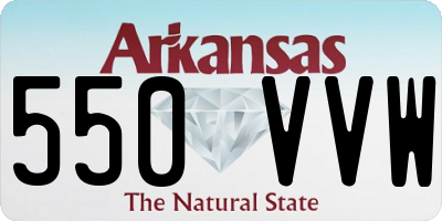 AR license plate 550VVW