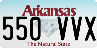 AR license plate 550VVX