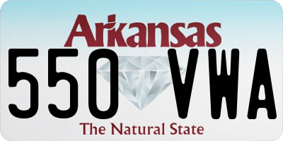 AR license plate 550VWA