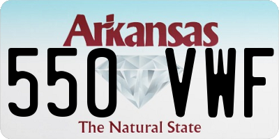 AR license plate 550VWF