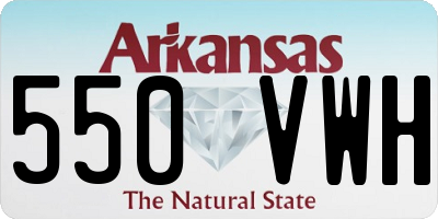 AR license plate 550VWH