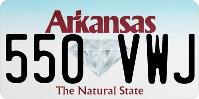 AR license plate 550VWJ