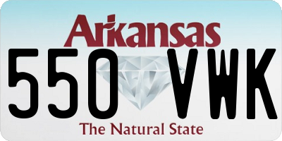 AR license plate 550VWK
