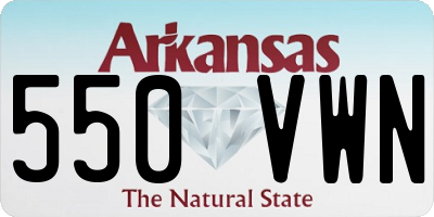 AR license plate 550VWN