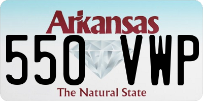 AR license plate 550VWP