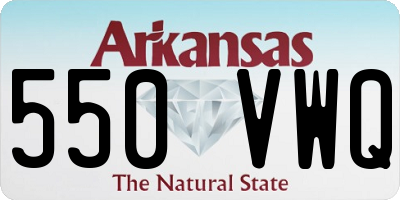 AR license plate 550VWQ