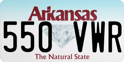 AR license plate 550VWR