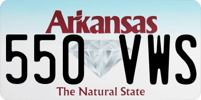 AR license plate 550VWS
