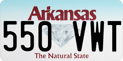 AR license plate 550VWT