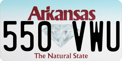 AR license plate 550VWU