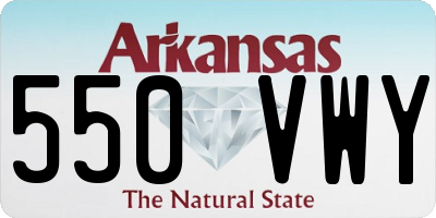 AR license plate 550VWY