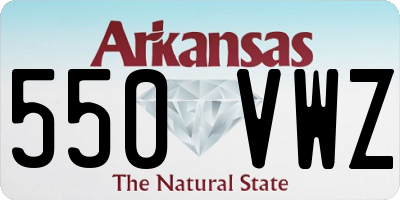 AR license plate 550VWZ