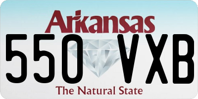 AR license plate 550VXB