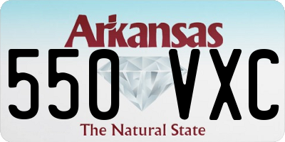 AR license plate 550VXC