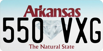 AR license plate 550VXG