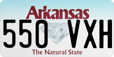 AR license plate 550VXH