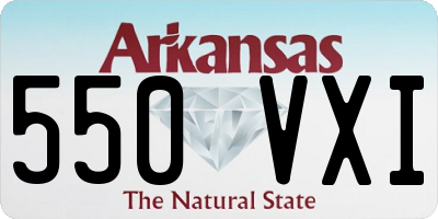 AR license plate 550VXI