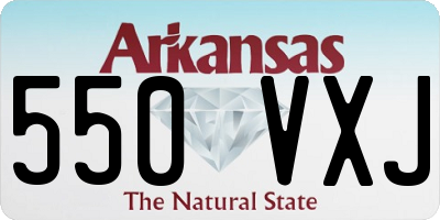 AR license plate 550VXJ