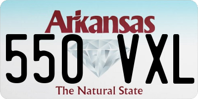 AR license plate 550VXL