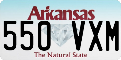 AR license plate 550VXM