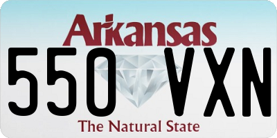 AR license plate 550VXN