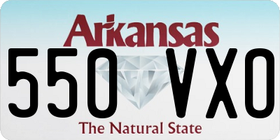 AR license plate 550VXO