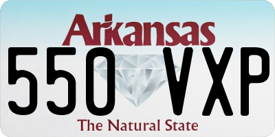 AR license plate 550VXP
