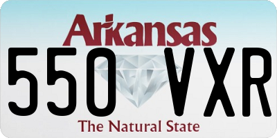 AR license plate 550VXR