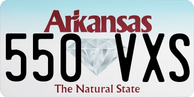 AR license plate 550VXS