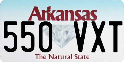 AR license plate 550VXT