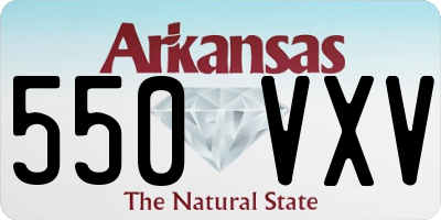 AR license plate 550VXV