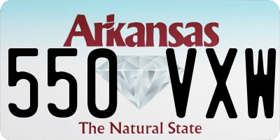 AR license plate 550VXW