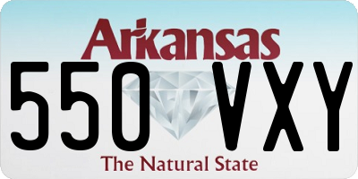 AR license plate 550VXY