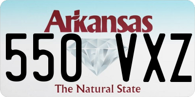 AR license plate 550VXZ