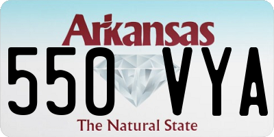 AR license plate 550VYA
