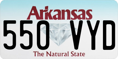 AR license plate 550VYD