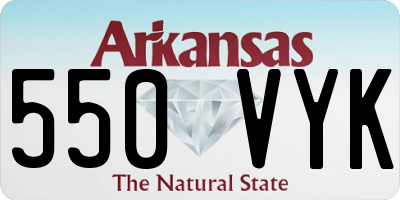 AR license plate 550VYK