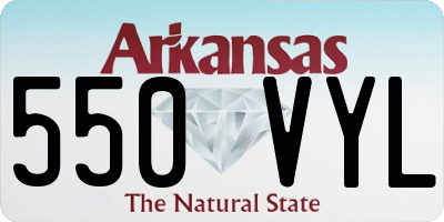 AR license plate 550VYL