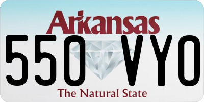 AR license plate 550VYO