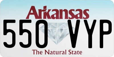 AR license plate 550VYP