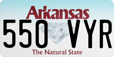 AR license plate 550VYR