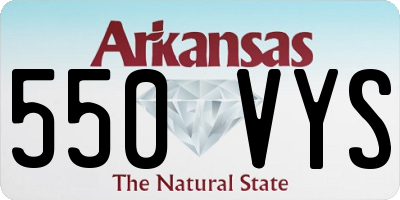 AR license plate 550VYS
