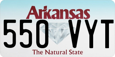 AR license plate 550VYT