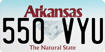 AR license plate 550VYU